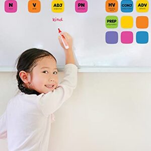 Carson Dellosa Edu-Clings Silicone Center Parts of Speech Manipulative—Grades 1-5 Dry-Erase Noun, Verb, Adjective, Adverb, Helping Verb, Conjunction, Preposition Manipulatives (30 pc)