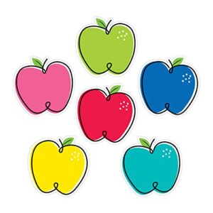 ctp doodle apples 6" cut-outs (core decor) classroom decor (10420 creative teaching press)