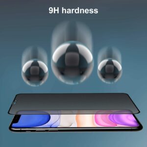 Keegud Matte Privacy Screen Protector for iPhone 11/XR Tempered Glass [Anti Spy] [Anti Glare] [Anti Fingerprints] 9H Film Full Coverage – 6.1 Inch