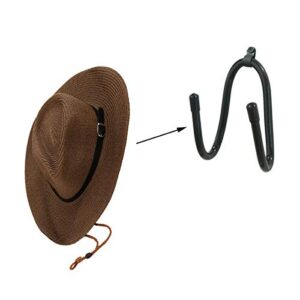 Kesywale 2 Pack Cowboy Hat Rack Holder for Wall, Adjustable Cowboy Hats Wall Mount Baseball Cap Organizer Western Hat Hanger (2)