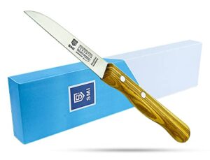 smi - paring knife olive wood handle fruit knife solingen knife - made in germany - not dishwasher safe