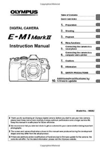 olympus e m1 mark ii instruction manual
