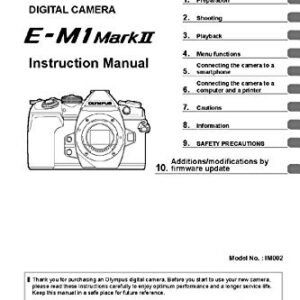 Olympus E M1 Mark II Instruction Manual
