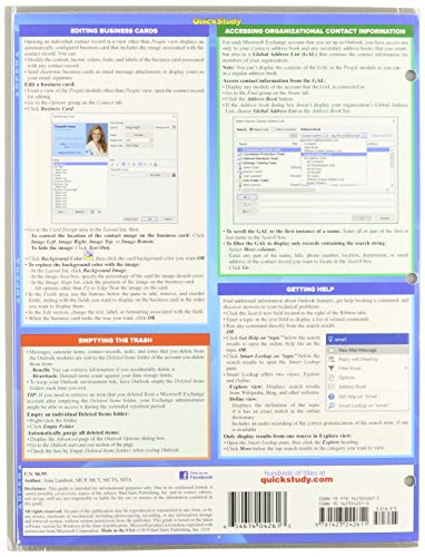 Microsoft Outlook 365 2019: A Quickstudy Laminated Software Reference Guide