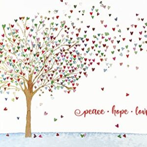 Festive Tree of Hearts Deluxe Boxed Holiday Cards (Christmas Cards, Greeting Cards)