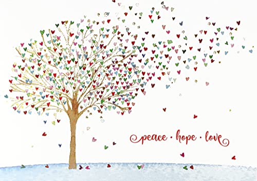 Festive Tree of Hearts Deluxe Boxed Holiday Cards (Christmas Cards, Greeting Cards)