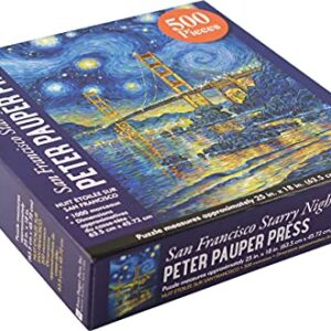 Peter Pauper Press San Francisco Starry Night 500 Piece Jigsaw Puzzle