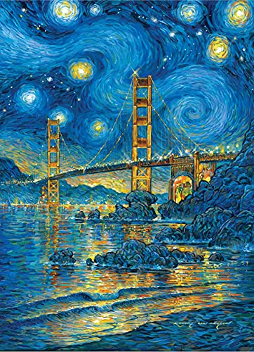 Peter Pauper Press San Francisco Starry Night 500 Piece Jigsaw Puzzle