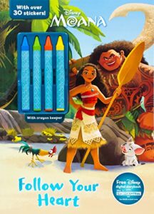 disney moana follow your heart (color & activity with crayons)