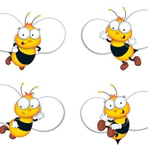 Carson Dellosa 45-Piece Buzz-Worthy Bee Bulletin Board Cutouts, Bumble Bee Cutouts for Bulletin Board, Spring Classroom Décor, Elementary and Seasonal Classroom Décor