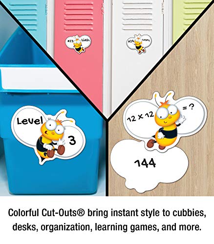 Carson Dellosa 45-Piece Buzz-Worthy Bee Bulletin Board Cutouts, Bumble Bee Cutouts for Bulletin Board, Spring Classroom Décor, Elementary and Seasonal Classroom Décor