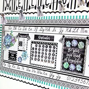 Schoolgirl Style - Simply Stylish | Alphabet Line | Cursive Mini Bulletin Board Set