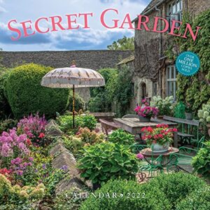 secret garden wall calendar 2022: a year of photographs that transport you to a garden sanctuary.