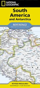 national geographic south america and antarctica map (folded with flags and facts) (national geographic reference map)