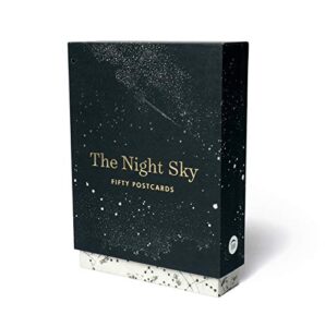 the night sky: fifty postcards (50 designs; archival images, nasa ephemera, photographs, and more in a gold foil stamped keepsake box;)