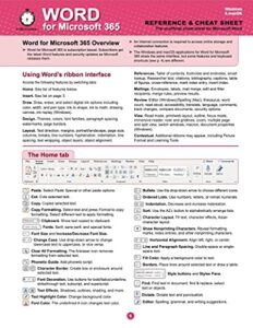 word for microsoft 365 reference and cheat sheet: the unofficial cheat sheet reference for microsoft word (windows/macos)