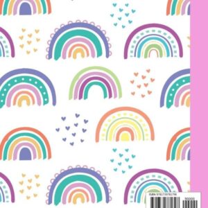 Cute Composition Notebook: Pretty Colorful Rainbow Journal, for Kids, Teens and Adults, Soft Cover, 100 Pages, 7.5 x 9.25 Inches Wide-Ruled Lined | Composition Notebooks School Supplies