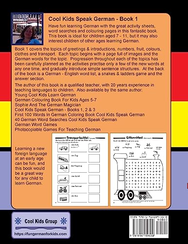 Cool Kids Speak German - Book 1: Enjoyable activity sheets, word searches & colouring pages in German for children of all ages (German Edition)