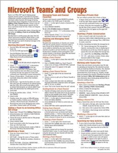 microsoft teams and groups for office 365 quick reference guide (cheat sheet of instructions, tips & shortcuts - laminated card)