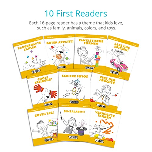 German for Kids: Beginner Learning Set of 10 First Reader Books with Online Audio and 100 Words: Learn German for Kids Ages 3-8, Set 1 by Language Together