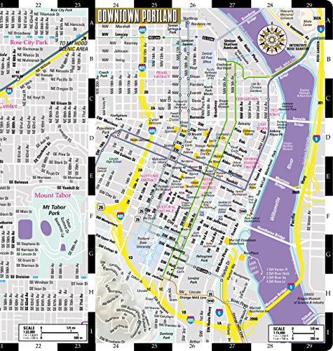 Streetwise Portland Map - Laminated City Center Street Map of Portland, Oregon (Michelin Streetwise Maps)
