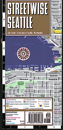 Streetwise Seattle Map: Laminated City Center Street Map of Seattle, Washington (Michelin Streetwise Maps)