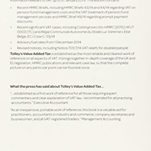 Tolley's Value Added Tax 2015: (includes First and Second editions)