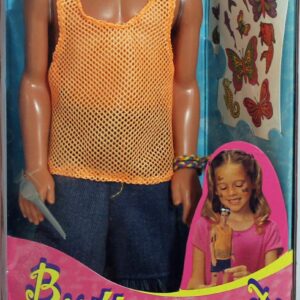 1998 - Mattel - Friends of Barbie - Butterfly Art Ken Doll - 12 Inches Tall - 2 Sheets of Decorations - Includes Jeans Shorts / Sunglasses / Tank Top / Necklace - New - Out of Production - Limited Edition - Collectible