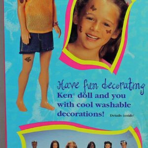 1998 - Mattel - Friends of Barbie - Butterfly Art Ken Doll - 12 Inches Tall - 2 Sheets of Decorations - Includes Jeans Shorts / Sunglasses / Tank Top / Necklace - New - Out of Production - Limited Edition - Collectible