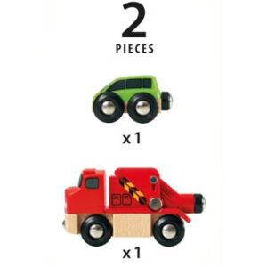 Brio World 33528 - Trusty Tow Truck - Wooden Toy Train Accessory for Kids Ages 3 and Up