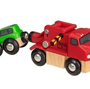 Brio World 33528 - Trusty Tow Truck - Wooden Toy Train Accessory for Kids Ages 3 and Up