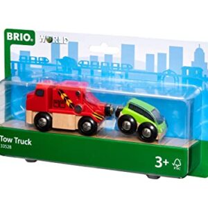 Brio World 33528 - Trusty Tow Truck - Wooden Toy Train Accessory for Kids Ages 3 and Up