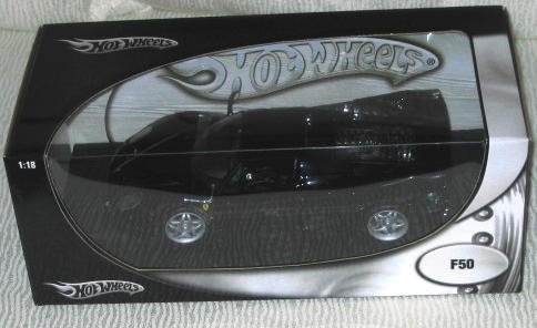 Hot Wheels FERRARI F50 black 1:18 Scale Collectible Die Cast Car