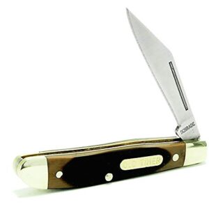 Old Timer 12OT Pal Traditional Folding Pocket Knife with 2.2in High Carbon Stainless Steel Blade, Sawcut Handle, and Convenient Size for EDC, Whittling, Camping, Hunting, General Use, and Outdoors