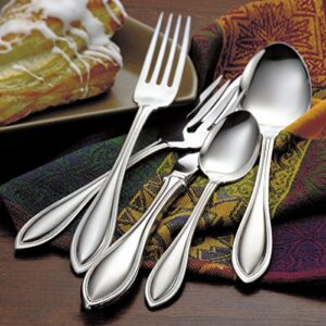 Oneida American Harmony 20 Piece Everyday Flatware, Service for 4, 18/0 Stainless Steel, Silverware Set, Dishwasher Safe, Silver