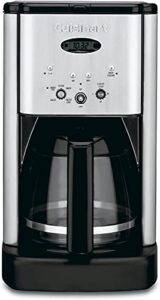 cuisinart dcc-1200p1 brew central 12-cup programmable coffeemaker coffee maker, carafe, brushed chrome