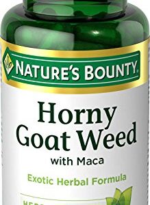 Nature's Bounty Horny Goat Weed w/Maca,Dietary Supplement, 60 Capsules, Gelatin, Dicalcium Phosphate, Vegetable Magnesium Stearate, Silica