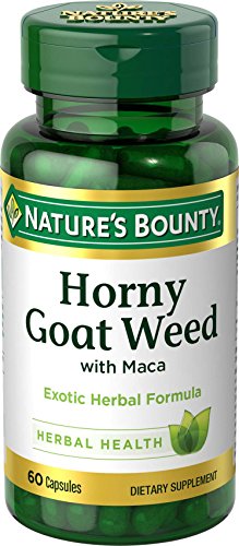 Nature's Bounty Horny Goat Weed w/Maca,Dietary Supplement, 60 Capsules, Gelatin, Dicalcium Phosphate, Vegetable Magnesium Stearate, Silica