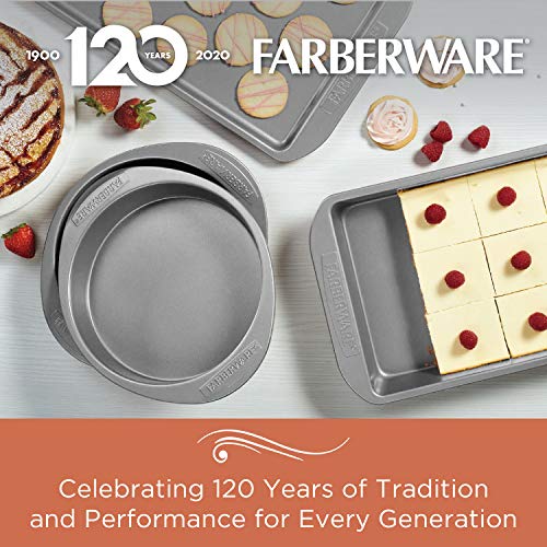 Farberware Nonstick Bakeware Nonstick Baking Pan / Nonstick Cake Pan, Square - 9 Inch, Gray