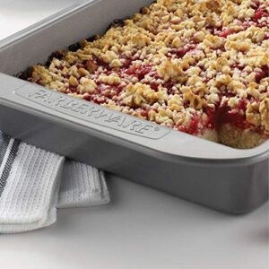 Farberware Nonstick Bakeware Nonstick Baking Pan / Nonstick Cake Pan, Square - 9 Inch, Gray