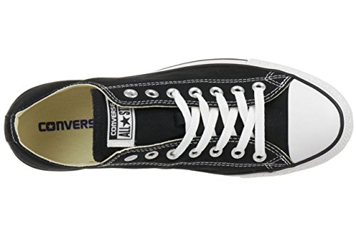 Converse Chuck Taylor All Star Canvas Low Top Sneaker, Black/White ,9 US Men/11 US Women