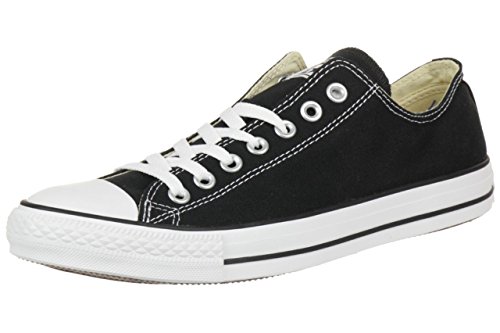 Converse Chuck Taylor All Star Canvas Low Top Sneaker, Black/White ,9 US Men/11 US Women