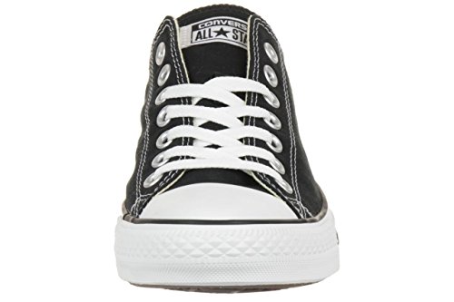 Converse Chuck Taylor All Star Canvas Low Top Sneaker, Black/White ,9 US Men/11 US Women