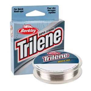 berkley trilene® micro ice®, clear steel, 6-pound break strength, 110yd monofilament fishing line, suitable for freshwater environments