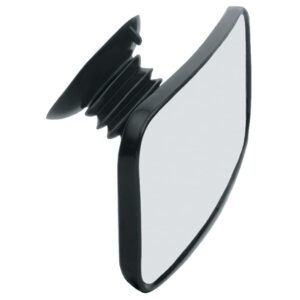cipa 11050 suction cup rearview mirror, black, 8" w x 4" h