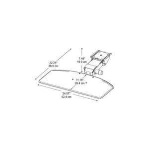 Bush Business Furniture Articulating Keyboard Tray with Galaxy Finish