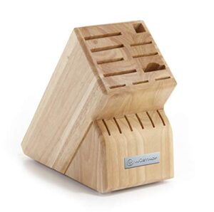 wÜsthof 17-slot beechwood knife storage block
