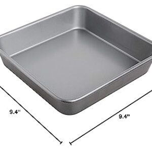 Cuisinart 9-Inch Chef's Classic Nonstick Bakeware Square Cake Pan, Silver