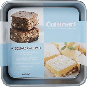 Cuisinart 9-Inch Chef's Classic Nonstick Bakeware Square Cake Pan, Silver