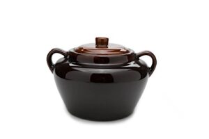 fox run 0350 stoneware bean pot, 9.75 inches, brown